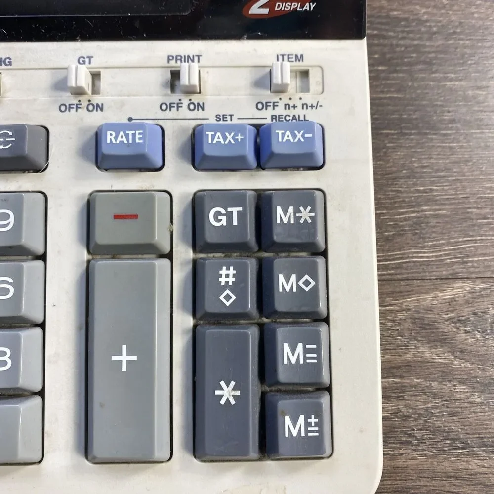 CANON MP20DH ELECTRONIC PRINTING CALCULATOR  2 COLOR PARTS ONLY